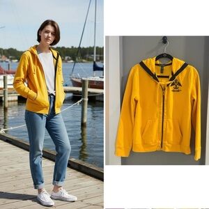 Lauren Ralph Lauren Vintage Jacket Womens Medium Embroidered Crest Anchor Hoodie